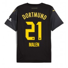 Borussia Dortmund Donyell Malen #21 Bortedrakt 2024-25 Kortermet